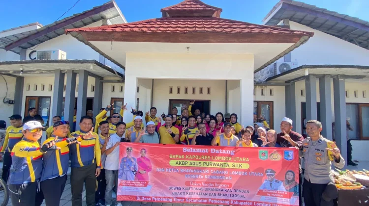 Kapolres KLU Temui Warga Pemenang Timur, Serap Aspirasi Lewat Gowes Kamtibmas