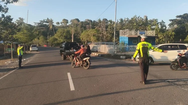 Arus Padat Sore Hari, Satlantas Polres Bima Perketat Pengawasan