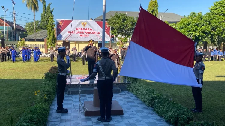 Gelar Upacara Hari Lahir Pancasila,  Polres Bima Kota Teguhkan Semangat Persatuan
