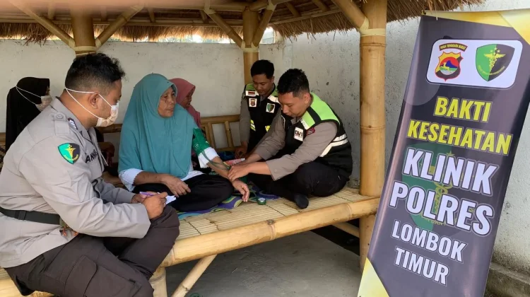 Polres Lombok Timur Gelar Cek Kesehatan Gratis di Pringgabaya
