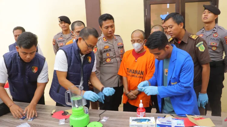 Polres Lombok Utara Musnahkan 69,97 Gram Sabu, Ungkap Jaringan Narkoba hingga Lotim