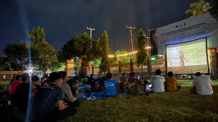 Polres Bima Kota Gelar Nobar Semifinal AFF U-19, Dukung Perjuangan Timnas Indonesia