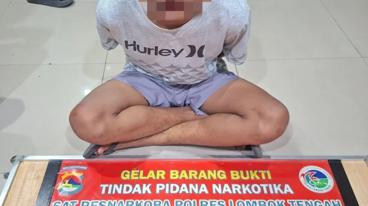 Diduga Edarkan Ganja, Pemuda Asal Mataram Ditahan di Polres Loteng