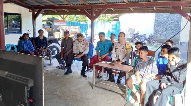 Nobar Piala Dunia Jadi Jembatan Kedekatan Polri dan Warga di Bima