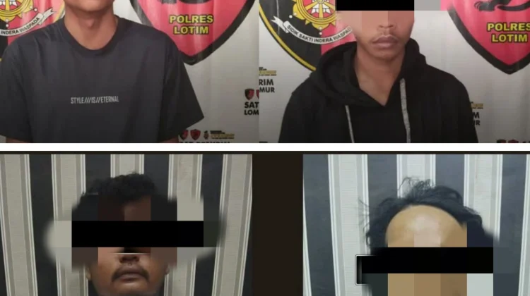 Polres Lombok Timur Amankan Empat Pelaku Curat dan Penadah