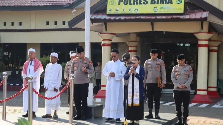Doa Lintas Agama Hari Bhayangkara, Kapolres Bima Tekankan Integritas Personelnya