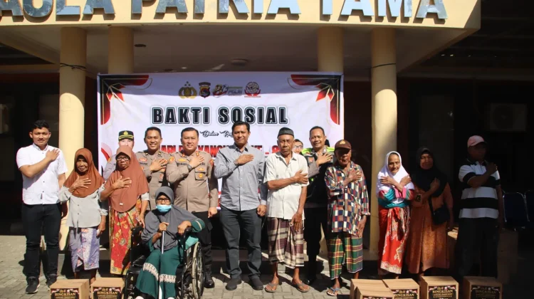 Polres Lobar Tebar Bantuan Sosial dan Donor Darah Sambut Hari Bhayangkara ke-80