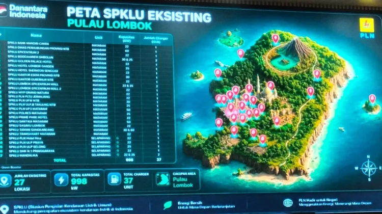 PLN NTB Perkuat Ekosistem Kendaraan Listrik, 51 Charger SPKLU Tersebar di 36 Lokasi