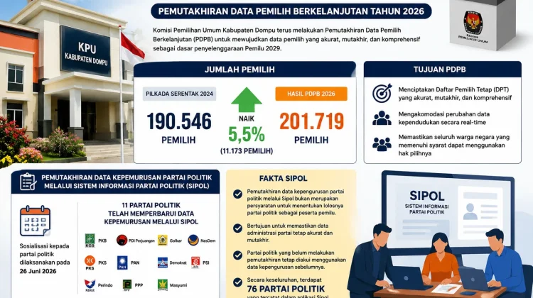 Jumlah Pemilih Dompu Naik 5,5 Persen