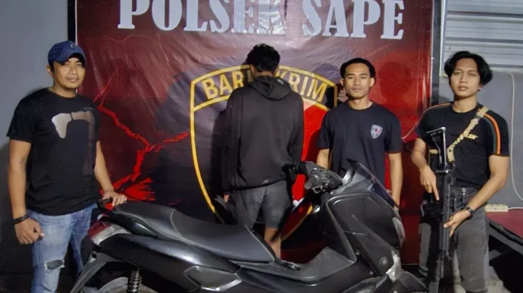 Polsek Sape Ringkus Pelaku Pencurian Motor