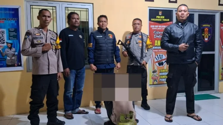 Polsek Rasanae Timur Evakuasi Terduga Pelaku Pencurian Tabung Gas LPG dari Amukan