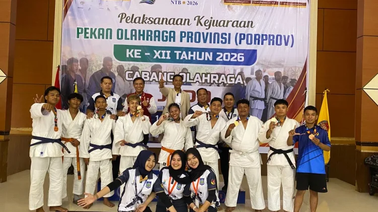Lombok Tengah Juara Umum Cabor Judo pada Porprov XII NTB