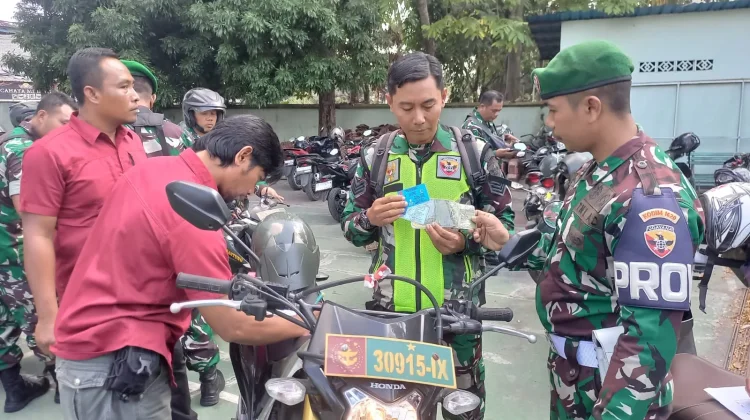 Kodim Loteng Gelar Razia Kendaraan Prajurit, Pastikan Surat Lengkap