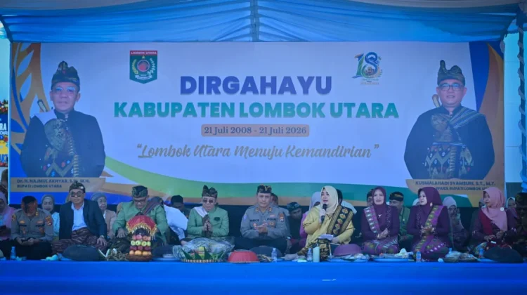 HUT ke-18 Lombok Utara, Wagub NTB Ajak Masyarakat Jaga dan Lestarikan Budaya