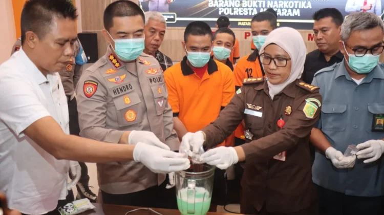 Polresta Mataram Musnahkan 85,59 Gram Sabu Hasil Ungkap Kasus Juli 2026