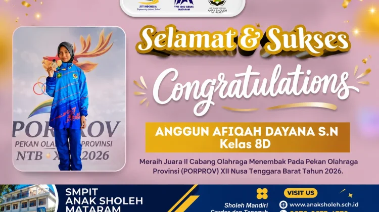 Siswa SMPIT Anak Sholeh Mataram Sabet Perak Menembak di Porprov NTB