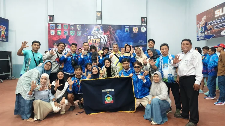 Lombok Tengah Sabet Gelar Juara Umum Tenis Meja Porprov NTB