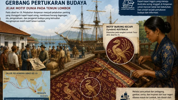 Pelabuhan Ampenan Gerbang Pertukaran Budaya, Pengaruhi Motif Tenun Lombok