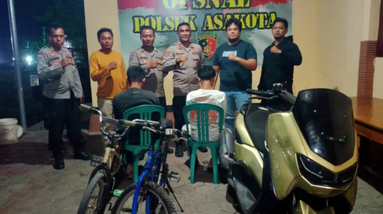 Diamuk Warga, Polsek Asakota Evakuasi Dua Terduga Pencuri Sepeda