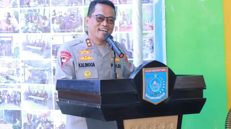 Peletakkan Batu Pertama Balai Kemitraan Polri dan Masyarakat di Meninting