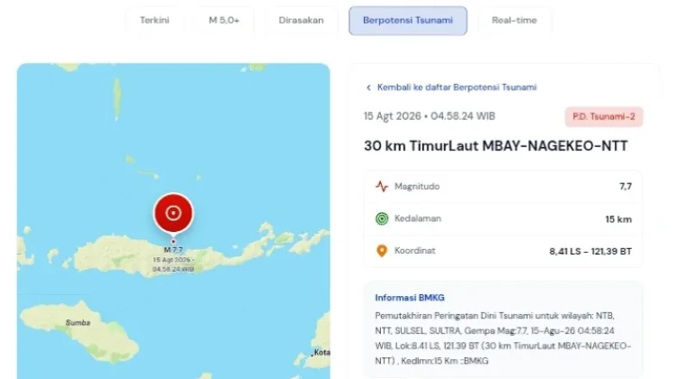 Gempa NTT Terasa hingga Bima, Warga Panik Keluar Rumah