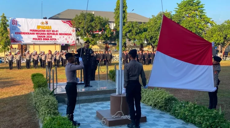 HUT Ke-81 Kemerdekaan RI, Kapolres Bima Kota Apresiasi Personel Berprestasi
