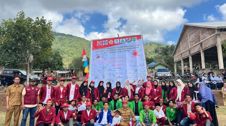 Pemuda dan Mahasiswa KKN Teken Petisi Tolak Narkoba dan Judol