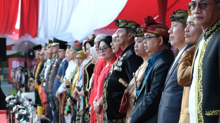 Kanwil Kemenkum NTB Hadiri Upacara Penurunan Bendera HUT ke-81 Kemerdekaan RI