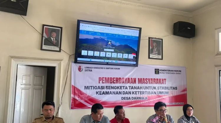 Kanwil Kemenkum NTB Perkuat Pemahaman Hukum Warga Desa Darmaji