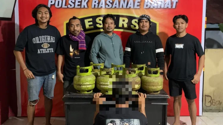 Terekam CCTV, Terduga Pelaku Pencurian Tabung Gas Diamankan Polisi
