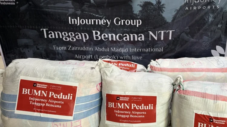 Solidaritas untuk Korban Bencana NTT, Bandara Lombok Salurkan Bantuan