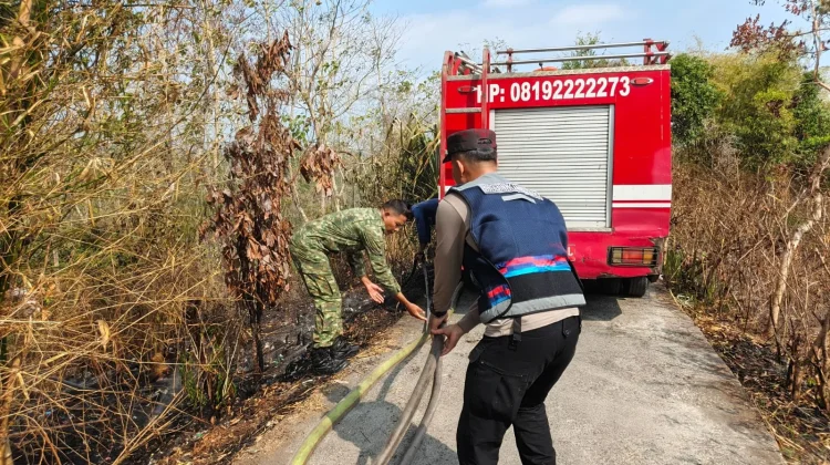 Karhutla di Gunungsari, Petugas Sigap Padamkan Api