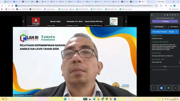 Kemenkum NTB Ikuti Sosialisasi Layanan AHU Perseroan dan Yayasan