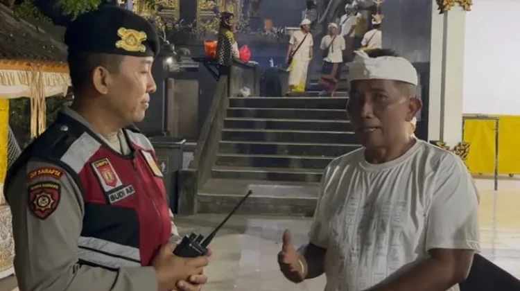 Patroli Subdit Gasum Dit SamapPolda NTB Amankan Kegiatan Umat Hindu