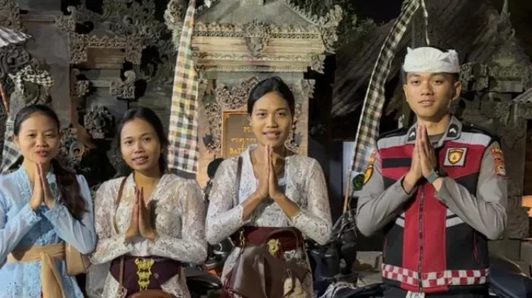 Patroli Subdit Gasum Dit SamapPolda NTB Amankan Kegiatan Umat Hindu