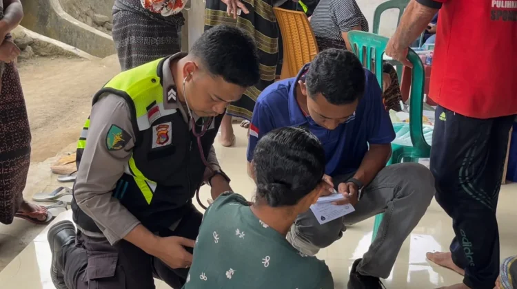 Misi Kemanusiaan di Ende, Biddokkes Polda NTB Layani 75 Warga