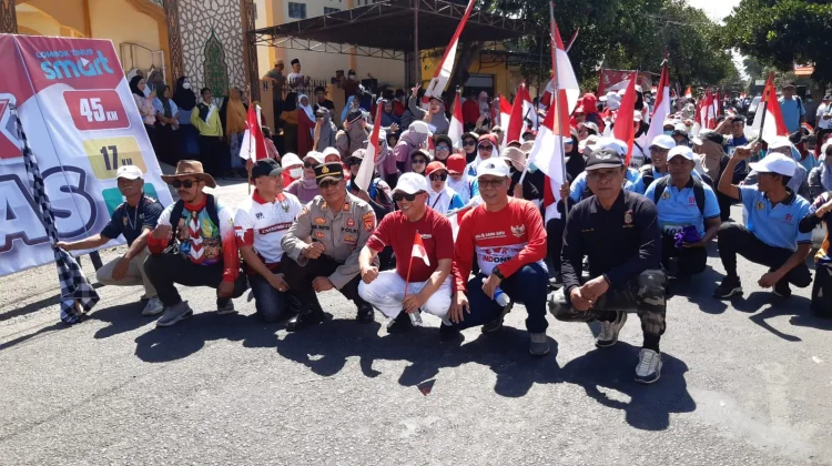 308 Regu Ikuti Napak Tilas HUT RI ke-81 di Lombok Timur