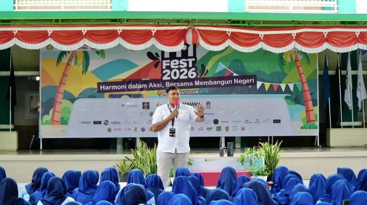 BI NTB Edukasi QRIS dan KKI di RRI Fest 2026, Siswa MAN 1 Mataram Antusias