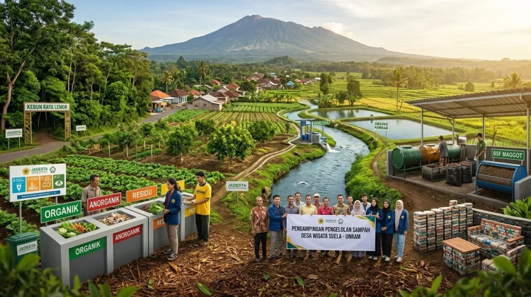 Dari Sampah Jadi Produk Bernilai, Unram Perkuat Ekonomi Sirkular di Desa Suela