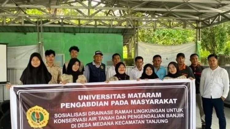 Eco-Drain Unram: Paving Block Berpori Jadi Solusi Kurangi Limpasan Air di Medana