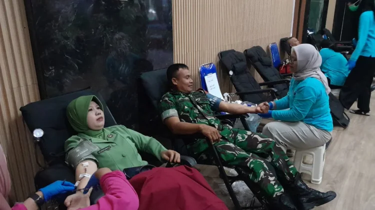 Kodim Mataram Ajak Keluarga Besar TNI dan Anggota Persit Donor Darah