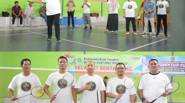 Semarak HUT ke-16, RSUD KLU Gelar Kejuaraan Bulu Tangkis Direktur Cup I