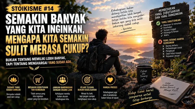 Stoikisme #14: Semakin Banyak yang Kita Inginkan, Mengapa Semakin Sulit Merasa Cukup?