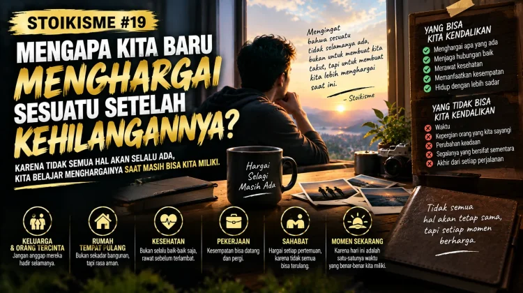 Stoikisme #19: Mengapa Kita Baru Menghargai Sesuatu setelah Kehilangannya?