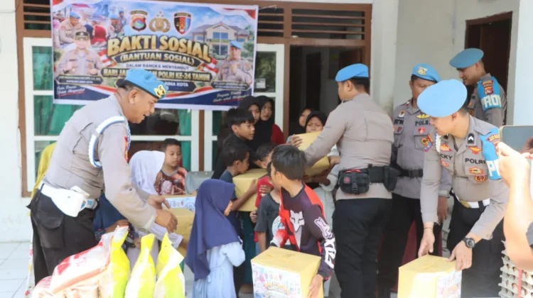 HUT ke-24 Propam, Polres Bima Kota Salurkan Puluhan Paket Sembako