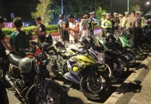 Polresta Mataram Sikat 20 Motor Berknalpot Brong di Jalan Udayana