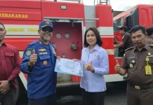 Kejari Lombok Timur Gelar Simulasi Pemadaman Kebakaran