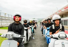 Komunitas Scoot Street Ngabuburit di Sirkuit Mandalika