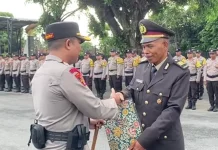 Kapolres Pimpin Upacara Wisuda Purna Bakti Perwira Polri