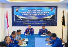 Ditpolairud Polda NTB Gelar Anev, Kesiapan Operasi Ketupat Rinjani